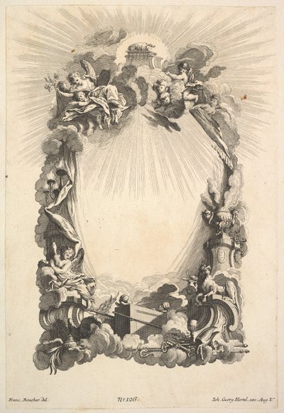 Die Bundeslade, aus dem Buch der Kartuschen, Mitte des 18. Jahrhunderts von Johann Georg Hertel
