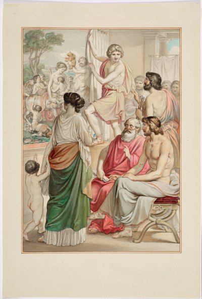 Der Maler Zeuxis führt sein Kentaurenbild vor von Johann Georg Hiltensperger
