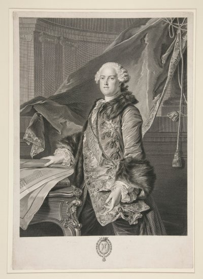 Porträt von Abel François Poisson de Vandières, Marquis von Marigny (1727-1781) von Johann Georg Wille