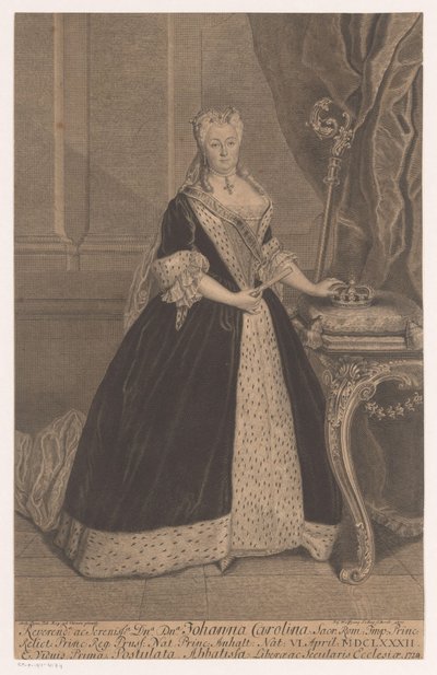 Porträt von Johanna Charlotte von Anhalt-Dessau von Johann Georg Wolffgang
