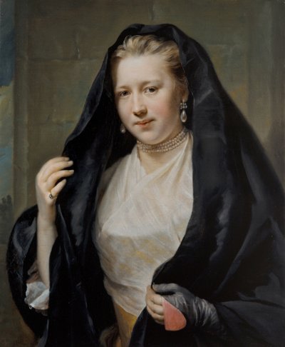 Porträt einer eleganten Dame von Johann Georg Ziesenis