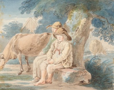 Jungen unter einem Baum von Johann Georg von Dillis