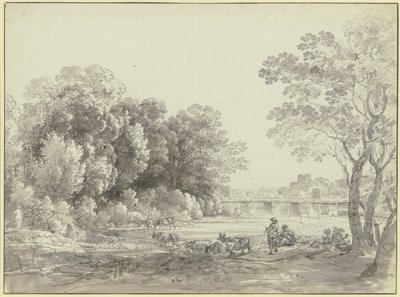 Praterinsel in München von Johann Georg von Dillis