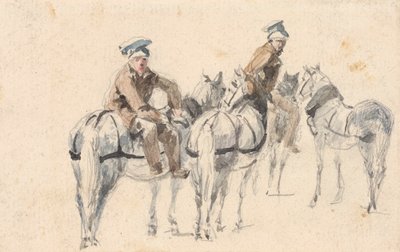 Vier Pferde von Johann Georg von Dillis
