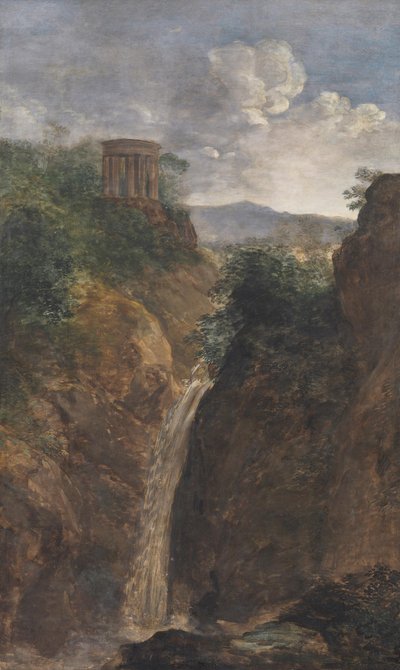 Wasserfall und Rundtempel bei Tivoli von Johann Georg von Dillis
