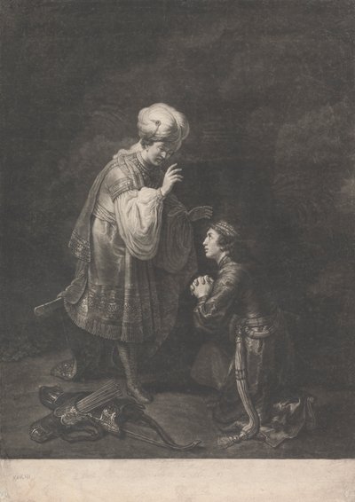 Absaloms Unterwerfung vor seinem Vater, König David von Johann Gottfried Haid