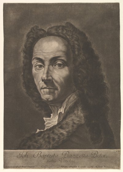 Porträt von Giovanni Battista Piazzetta, frühes 18. Jahrhundert von Johann Gottfried Haid