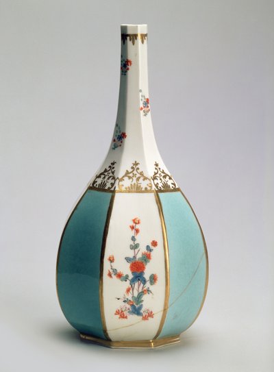 Flasche, in Form einer japanischen Sake-Flasche, für die Meissener Manufaktur, um 1725 von Johann Gregor Herold