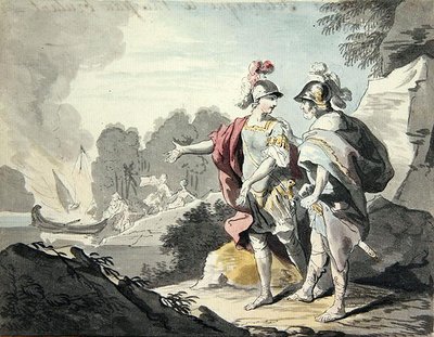 Nestor zeigt Telemachus das Schiff von Johann Heinrich Tischbein