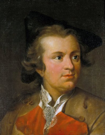 Porträt von Gotthold Ephraim Lessing 1729-1781, um 1755 von Johann Heinrich Tischbein