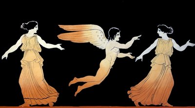Eros verfolgt zwei Frauen von Johann Heinrich Wilhelm Tischbein