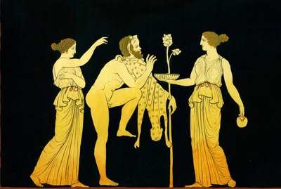 Zwei Mänaden bieten Dionysos Wein an, ca. 1796 von Johann Heinrich Wilhelm Tischbein