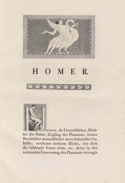 Homer nach antiken Vorlagen gezeichnet von Johann Heinrich Wilhelm Tischbein for authors Homer and Christian Gottlob Heyne