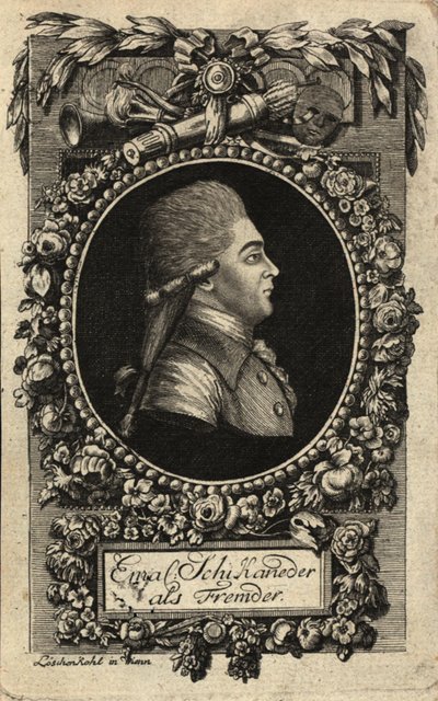 Porträt von Emanuel Schikaneder 1751-1812, 1788 von Johann Hieronymus Loeschenkohl