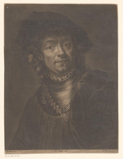 Porträt von Rembrandt van Rijn von Johann Jacob Haid (possibly)
