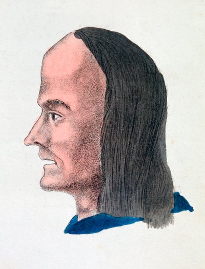 Die Gesichtszüge eines Faulenzers, 1808 von Johann Kaspar Lavater