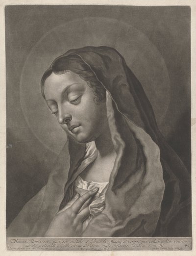 Manna maria est quia est subtilis et splendida suavis et virgo, quae veluti coelitus veniens, cunctis ecclesiaru populis cibum dulciorem melle defluxis von Johann Lorenz Haid