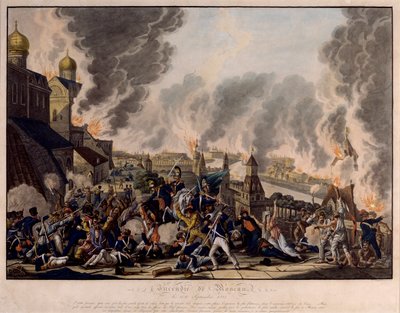 Der Brand von Moskau am 15. September 1812 von Johann Lorenz Rugendas
