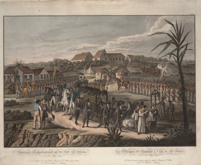 Begräbnisprozession von Napoleon Bonaparte auf St. Helena, 1821 von Johann Lorenz Rugendas the Younger
