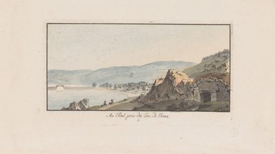 Ansicht von Le Pont am Lac de Joux (Serie: Landschaften in der Schweiz) von Johann Ludwig Aberli
