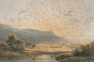 Berg Karmel in einer Radierung von Bernatz et alii - Eisenblätter, R. Editore von Johann Martin Bernatz
