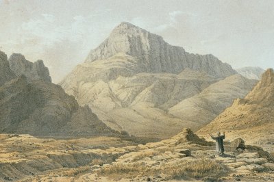 Serbal. Radierung von Bernatz et alii - Steinkopk J.F. Editore von Johann Martin Bernatz