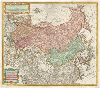 Karte von Russland und Tartary von Johann Matthias Hase, 1730 von Johann Matthias Hase