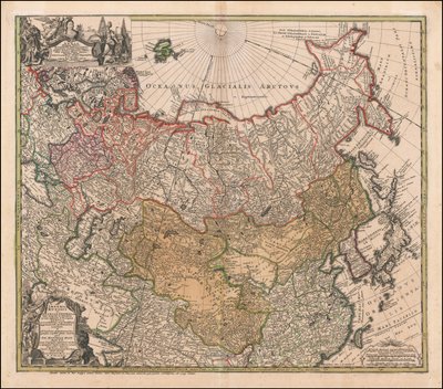 Karte von Russland und Tartary von Johann Matthias Hase, 1739 von Johann Matthias Hase