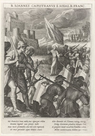 Der heilige Johannes von Capistrano führt die christlichen Streitkräfte bei der Belagerung von Belgrad, 1615 von Johann Matthias Kager