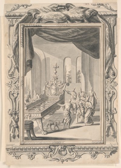 Studie für Das eiserne Bettgestell von König Og, Platte 324, Physica Sacra von Johann Melchior Füssli