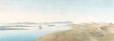 Panoramablick auf die Inseln von Delos, frühes 19. - spätes 19. Jahrhundert von Johann Michael Wittmer