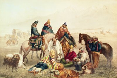 Kostüme chilenischer Bauern, Illustration aus 