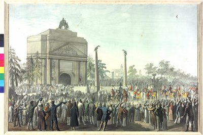 Feierlicher Einzug von Kaiser Franz I in Wien von Johann Nepomuk Hoechle