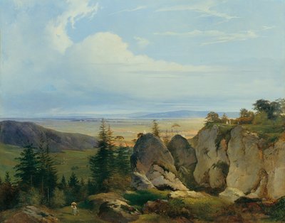 Die Wiener-Neustädter Heide von Wetzelsdorf aus gesehen von Johann Nepomuk Passini