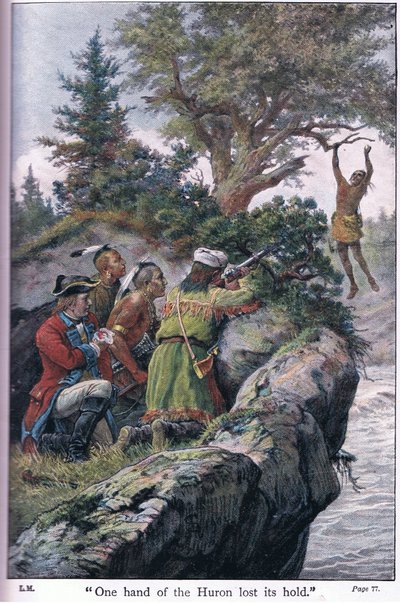 Eine Hand des Huronen verlor den Halt von Johann Nepomuk Schonberg