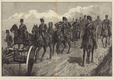 Die Oster-Montag-Freiwilligenparade, die Ehrenwerte Artillerie-Kompanie auf dem Marsch nach Brighton von Johann Nepomuk Schonberg