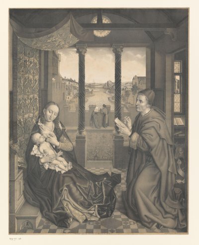 Heiliger Lukas zeichnet Maria mit Kind von Johann Nepomuk Strixner