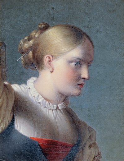 Brustbild eines Mädchens (Studie zu "Hermann und Dorothea") von Johann Peter Krafft