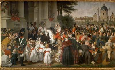 Kaiser Franz I. kehrt von der Schlacht bei Leipzig nach Wien zurück von Johann Peter Krafft
