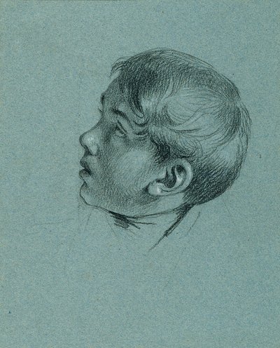 Kopfstudie eines Knaben zu "Rückkehr des Kaisers Franz aus Pressburg" von Johann Peter Krafft