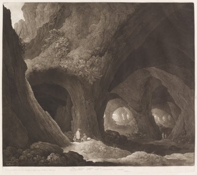 Reisende in gigantischen Höhlen von Johann Peter Pichler, after Guillam Dubois