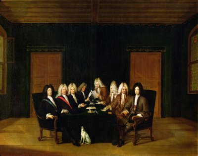 Die Bevollmächtigten auf dem Kongress von Baden, September 1714 von Johann Rudolph the Elder Huber