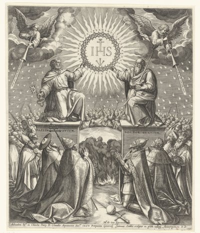 Anbetung des Monogramms Christi von Johann Sadeler (I)