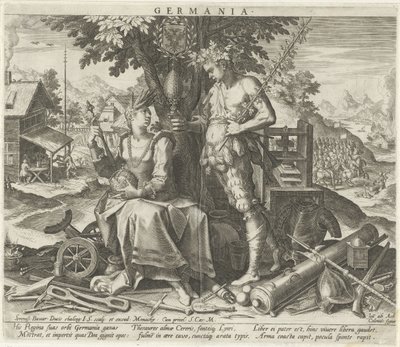 Deutschland mit Ceres und Bacchus von Johann Sadeler (I)