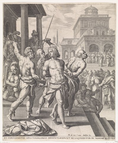 Geißelung der Apostel von Johann Sadeler (I)