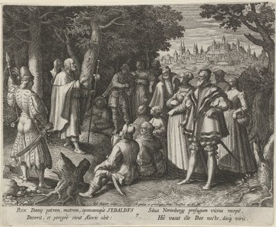 Heiliger Sebaldus von Nürnberg als Einsiedler von Johann Sadeler (I)