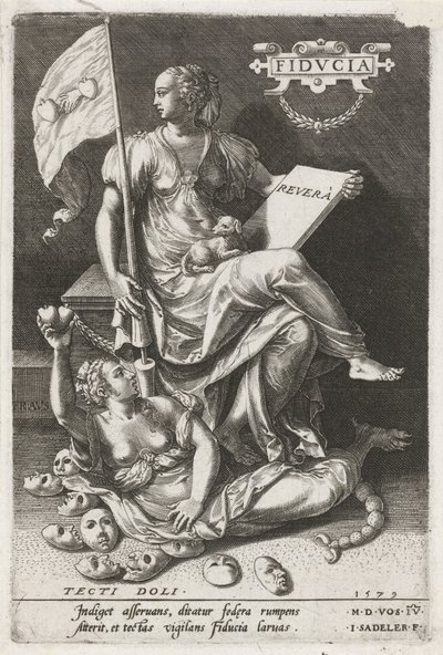 Vertrauen (Fiducia) überwindet Heimlichen Betrug (Tecti doli) von Johann Sadeler (I)
