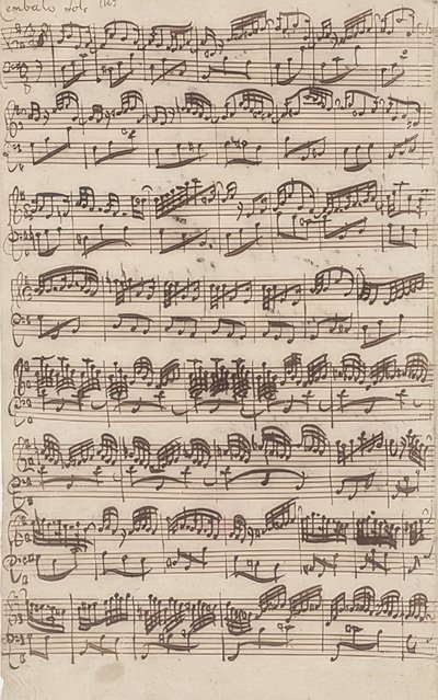 Allegro (Cembalo solo) aus der ersten Fassung der Sonate Nr. 6 G-Dur für Violine und obligates Cembalo von Johann Sebastian Bach