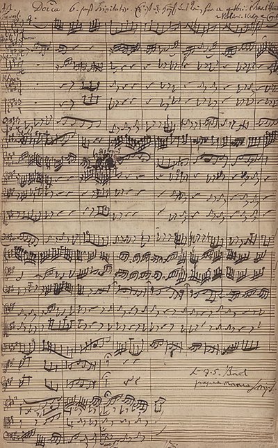 Manuskript der Kantate Es ist das Heil uns kommen her (BWV 9) von Johann Sebastian Bach