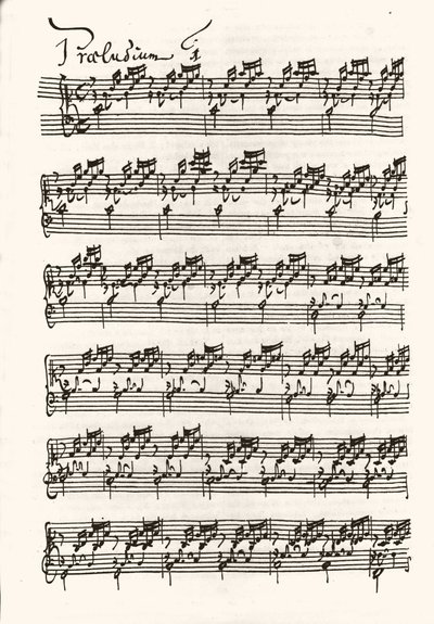 Seite eines Notenblatts für Johann Sebastian Bach von Johann Sebastian Bach